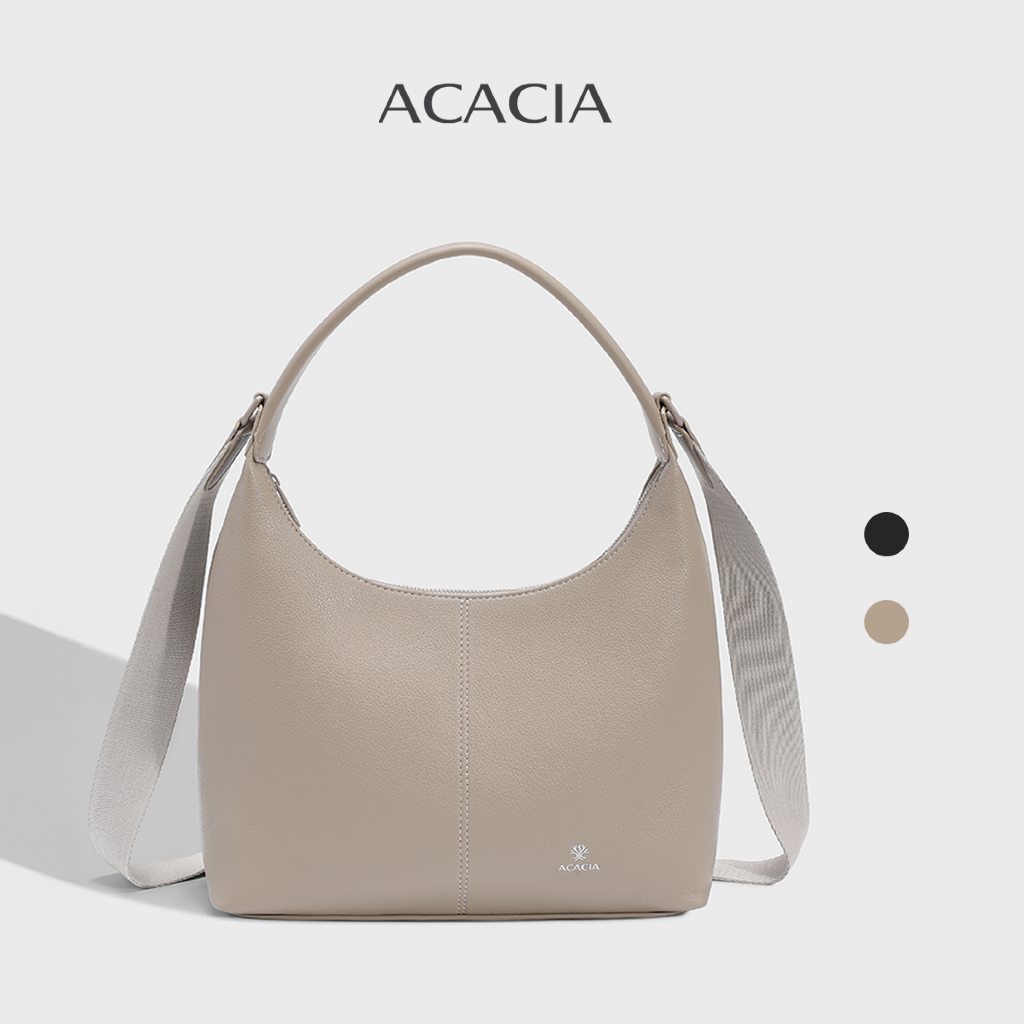 ACACIA Olive Hobo – กระเป๋าสะพายไหล่ผู้หญิง หนัง PU พรีเมียม พร้อมสายสะพายข้างถอดได้