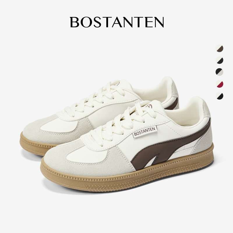 【เลือกบวกเพิ่ม 1 ไซซ์】BOSTANTEN รองเท้าผ้าใบ GAT สไตล์มินิมอล พื้นนุ่มพิเศษ ใส่สบาย เดินช้อปปิ้งทั้งวันไม่เมื่อย กันลื่น ระบายอากาศ