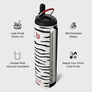 BOTTLE BOTTLE ขวดน้ํา 900ml สแตนเลสเก็บความเย็นถ้วยเก็บอุณหภูมิแบบพกพากระติกเก็บความเย็นสูญญากาศมีหลอดในตัว ใช้สําหรับการออกกํลังกายกีฬากลางแจ้ง
