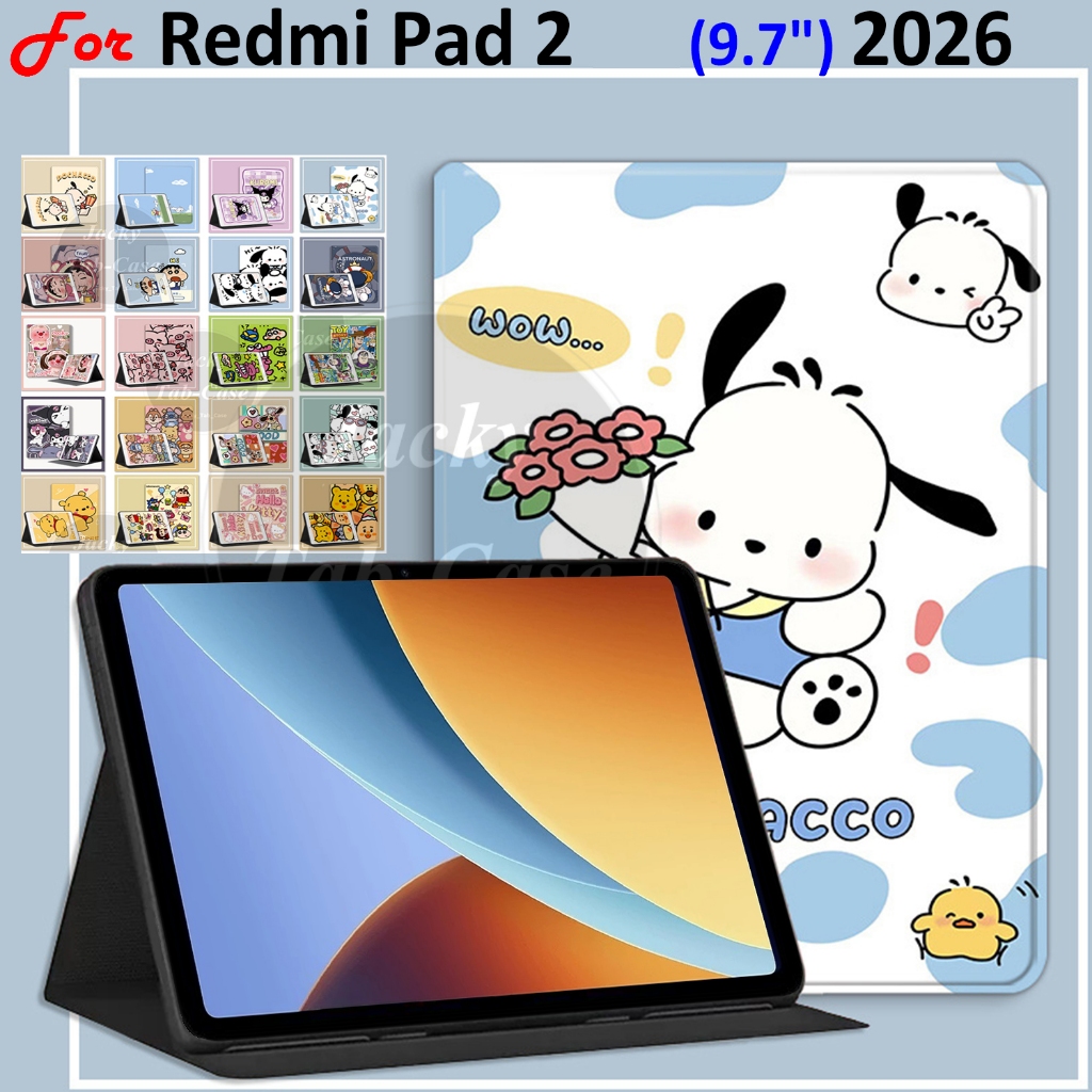 สําหรับ Xiaomi Redmi Pad 2 2026 แท็บเล็ตใหม่ 9.7 "แฟชั่นรูปแบบการ์ตูนกรณี Flip Stand สําหรับ Rea mi Pad2 SE 4G Wi-Fi 9.7 นิ้ว