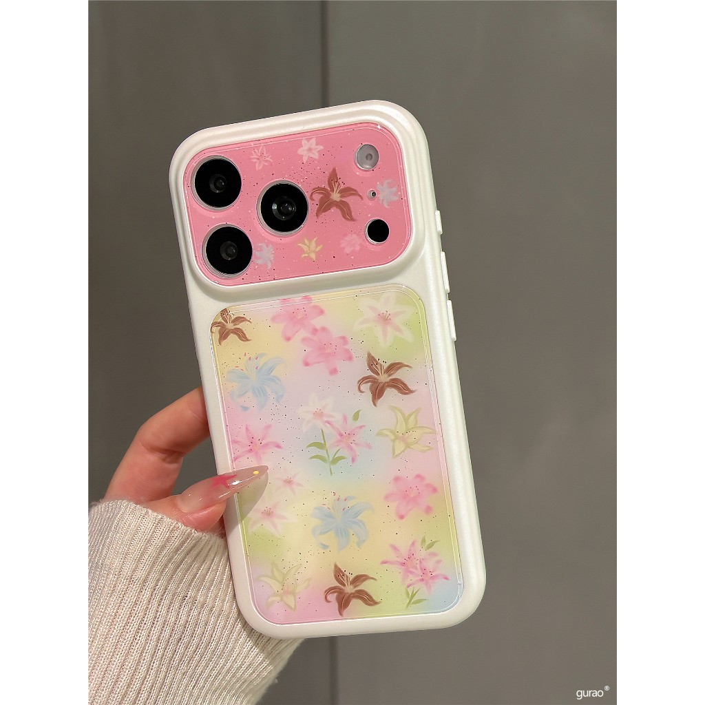 สี Smudge Lily เคสโทรศัพท์กันกระแทกเหมาะสําหรับ iPhone 17 promax 16 promax 15 promax 11 12 13 17 14plus 15plus 16e 16plus 15pro 17pro 17air