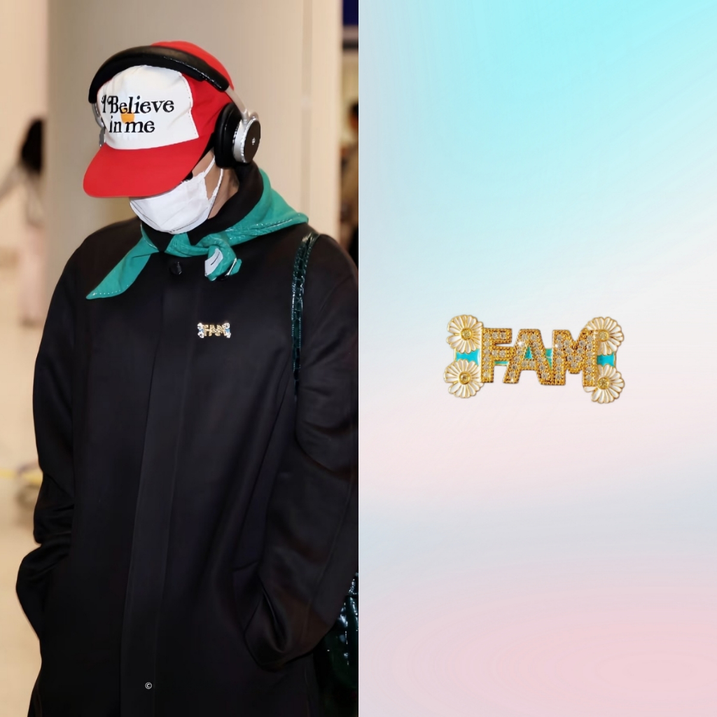 G-Dragon เข็มกลัด FAM สไตล์เดียวกัน เข็มกลัดแฟนปรับแต่งสไตล์ gd