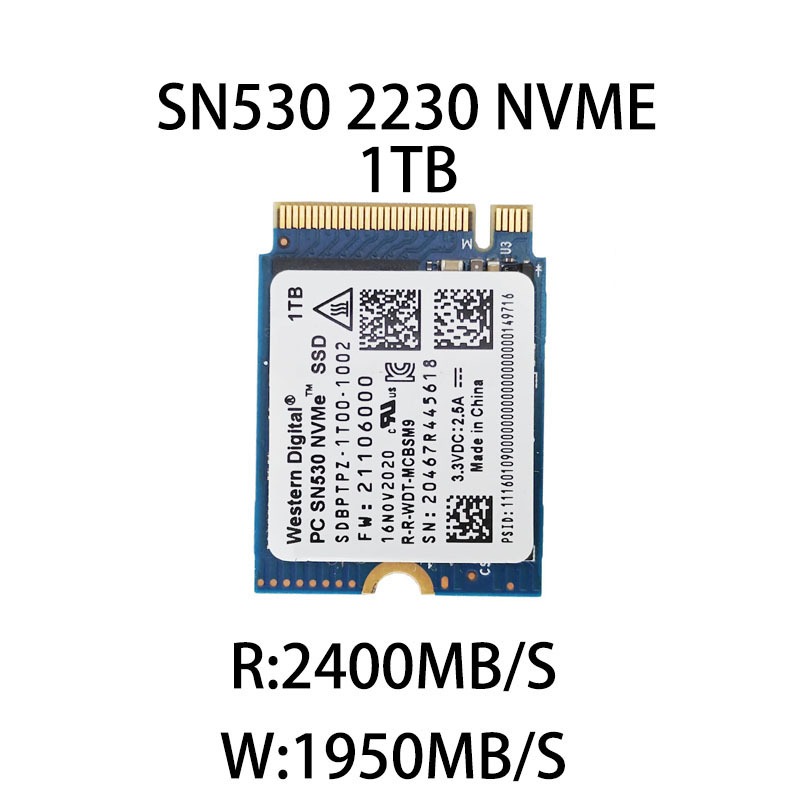 WD PC SN530 1TB 2230 SSD