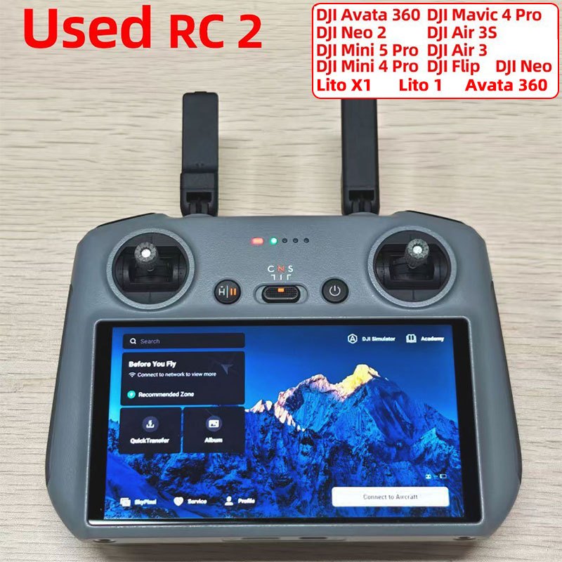 รีโมทคอนโทรล DJI RC2 มือสอง สำหรับโดรน DJI Lito X1/Lito 1/Avata 360/ Neo/ Neo 2/ Flip/ Mini 5 Pro/ M