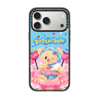 สําหรับ iPhone 17 16 15 14 13 Pro Max Plus Heart Butter Bear สติกเกอร์อะคริลิค Hard PC ฝาหลังกรณี