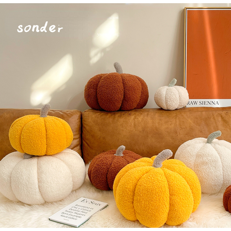 Ready Stock⚫SONDER⚫หมอนข้างโซฟา สไตล์นอร์ดิก อินสตราแกรม วินเทจ หมอนฟักทองน่ารัก ใช้ตกแต่งห้องนั่งเล่น เบาะรองนั่งเด็ก