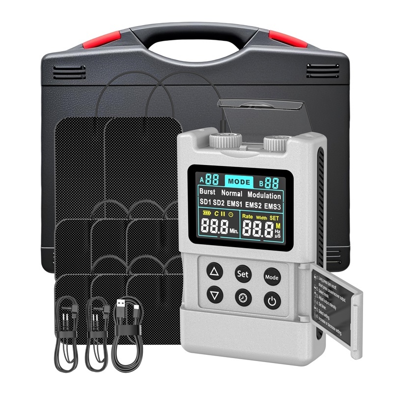 MOSUKER ชาร์จ TENS EMS Unit เครื่องกระตุ้นกล้ามเนื้อเครื่องนวดไหล่คอสําหรับบรรเทาอาการปวดหลัง TENS เครื่องไฟฟ้าเรื้อรังกล้ามเนื้อผ่อนคลายนวด