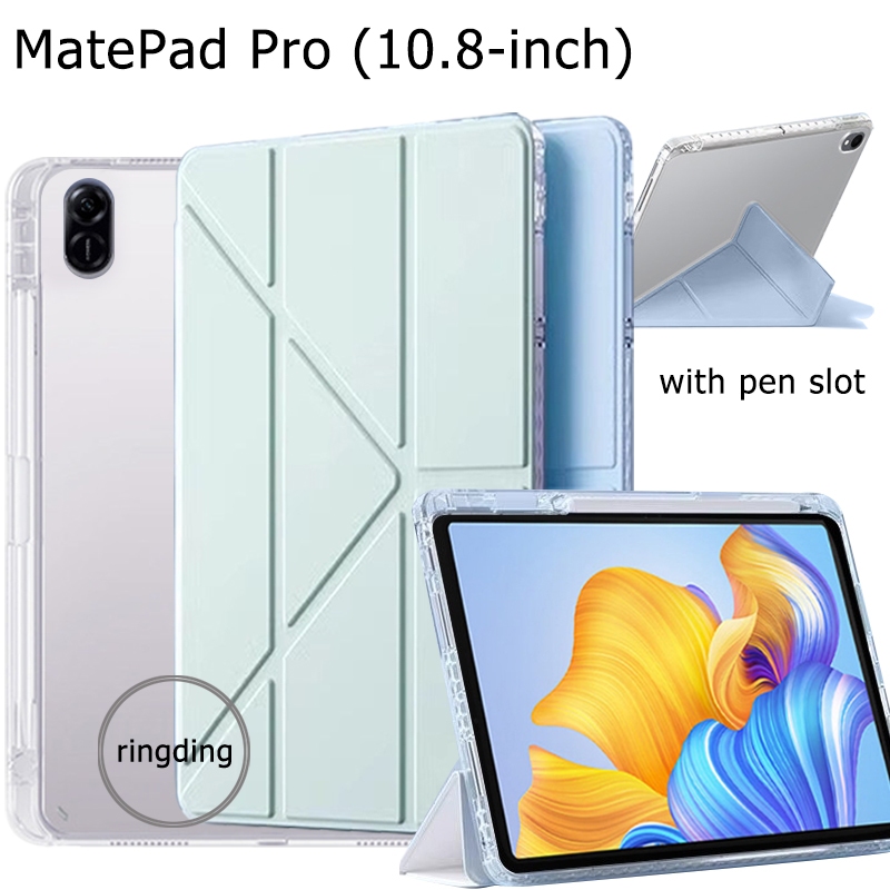ฝาครอบแท็บเล็ตสําหรับ Huawei MatePad Pro (10.8 นิ้ว) MRX-W09 AL09 AN19 เคสพร้อมที่ใส่ดินสออะคริลิคโปร่งใส
