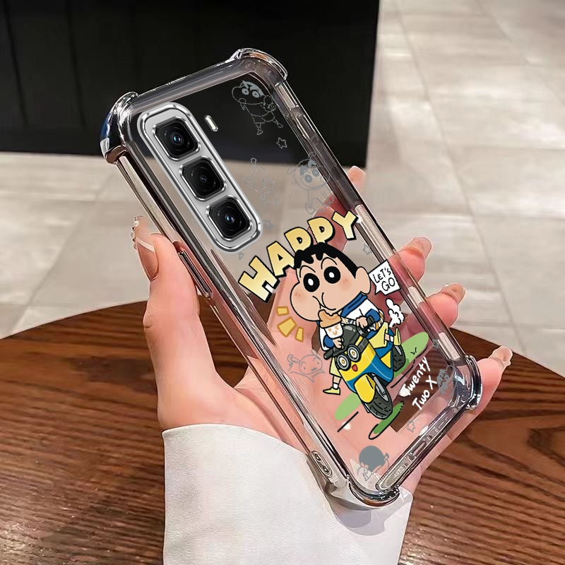 เคสสําหรับ Infinix Hot 60i 50i Hot 60 Pro 50 Pro+ Driving Crayon Shin-Chan Case Soft Clear Silicone Air Cushion กันกระแทก