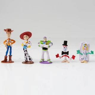 10 ชิ้น/เซ็ต 3-10 ซม.ของเล่นการ์ตูน Story Mini รูป Woody Jessie Buzz Lightyear Forky Bullseye PVC ตุ๊กตาเดสก์ท็อปตกแต่งตุ๊กตาของเล่น