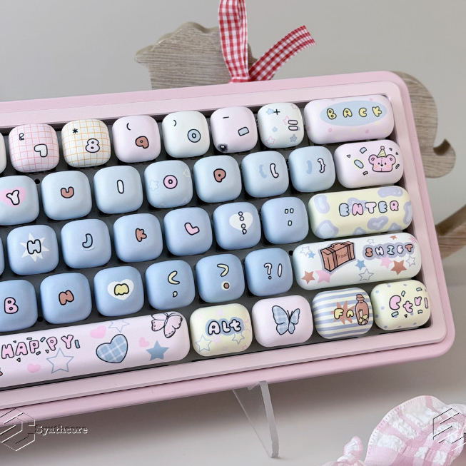 Thai Language Toy House Keycap MOG Steamed Bun Rounded Height Chikawa Cute Dye Sublimation F75 L99 K99 108