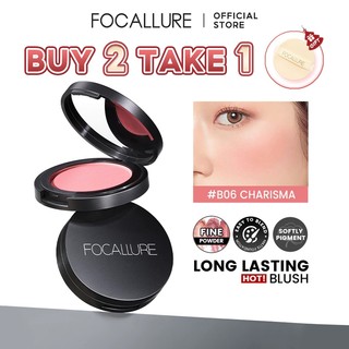 FOCALLURE Face Blush Powder Highlight Cheek Natural Cheek Tint Blusher Matte Cream Cosmetics Face Make up