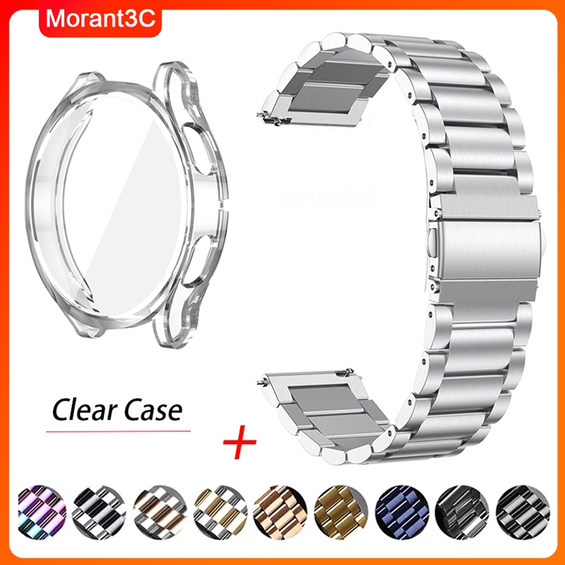 Strap + TPU สําหรับ Samsung Galaxy Watch 7/6/5/4 40 มม.44 มม.สร้อยข้อมือสแตนเลสนาฬิกา FE 40 มม.สายโลหะ