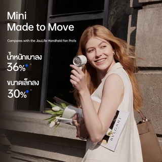 【สินค้าเข้าใหม่】JisuLife พัดลม Pro1 Mini พัดลมมือถือมินิเทอร์โบ พัดลมพกพา แบตเตอรี่ไร้สาย ลมแรง 100 ระดับ ดีไซน์หนังหรูหรา ชาร์จไว ระบายความร้อนมือถือ น้ำหอม