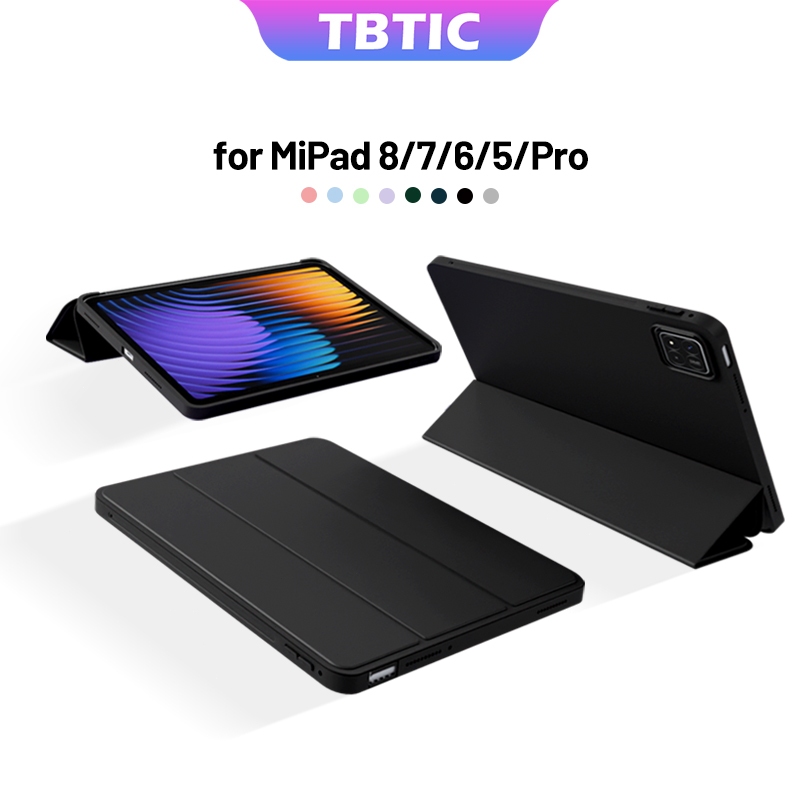 TBTIC สําหรับ Xiaomi Pad 8 7 6 5 Pro กรณีไม่มีปากกาดินสอผู้ถือ Slot 2024 11.2 11 นิ้ว Auto Wake up