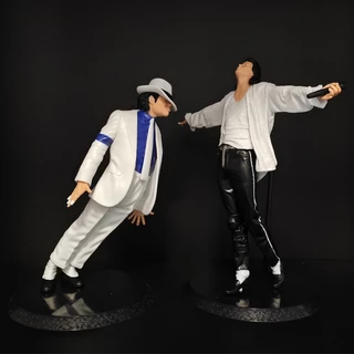 Michael Jackson The Moonwalk Dance อะนิเมะ Action Figure รูปปั้นเดสก์ท็อปเครื่องประดับสะสมของขวัญเล็กๆฮาโลวีนคริสต์มาสของขวัญตกแต่ง