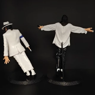 Michael Jackson The Moonwalk Dance อะนิเมะ Action Figure รูปปั้นเดสก์ท็อปเครื่องประดับสะสมของขวัญเล็กๆฮาโลวีนคริสต์มาสของขวัญตกแต่ง