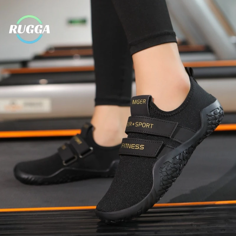 RUGGA 2025 ใหม่ Unisex รองเท้าสำหรับออกกำลังกายทั่วไป โยคะ และวิ่ง กันลื่น พร้อมรองรับการยกน้ำหนัก