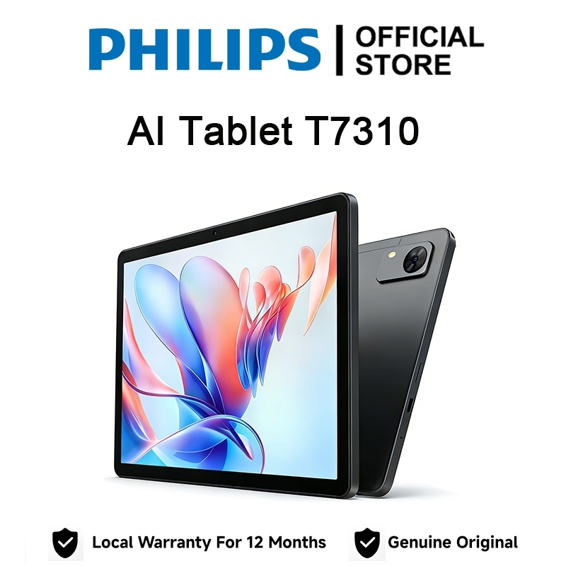 Philips Tab T7310 แท็บเล็ตหน้าจอ 11 นิ้ว รองรับ WiFi 2.4G/5G พร้อมของแถมฟรี เล่นเกมลื่น ดู Netflix จุใจ เรียนออนไลน์ได้ดี จ่ายปลายทางได้ (COD) รับประกัน 1 ปี