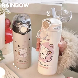 RAINBOW ขวดน้ําเด็ก กระติกเก็บความเย็น เด็ก แก้วเยติ SUS316 ขวดน้ำสำหรับนักเรียน กระติกเก็บความเย็น