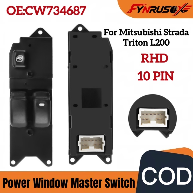 MITSUBISHI สําหรับ มิตซูบิชิ ถนน (Strada) สวิตช์ยกกระจกประตู 2 ประตู / แท็กซี่ 1997 และต่อมา สวิตซ์ไฟฟ้า ปรับหน้าต่างประตู Mitsubishi Strada 2-รูปแบบประตู Triton L200
