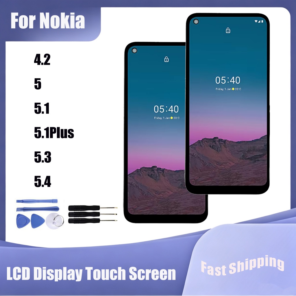 สําหรับ NOKIA 4.2 5 5.1 5.1Plus 5.3 5.4 จอแสดงผล LCD Touch Screen Digitizer Assembly Replacement