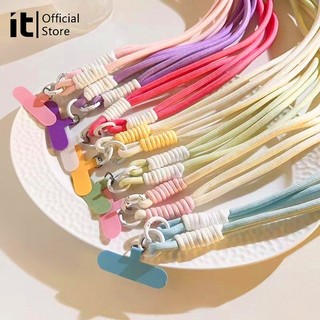 [มัน]เคสโทรศัพท์สีพาสเทลสายรัดข้อมือสากลคุณภาพสูงโพลีเอสเตอร์ป้องกันการสูญหายเชือกมือสําหรับเคสโทรศัพท์ทั้งหมด