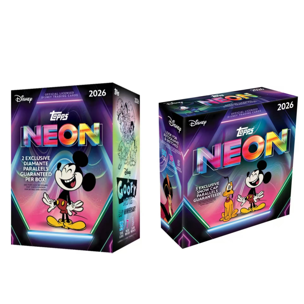 2026 Topps Disney Neon ค่า/mega Box Disney Neon Collection Card อินเทรนด์ Play Mystery Box