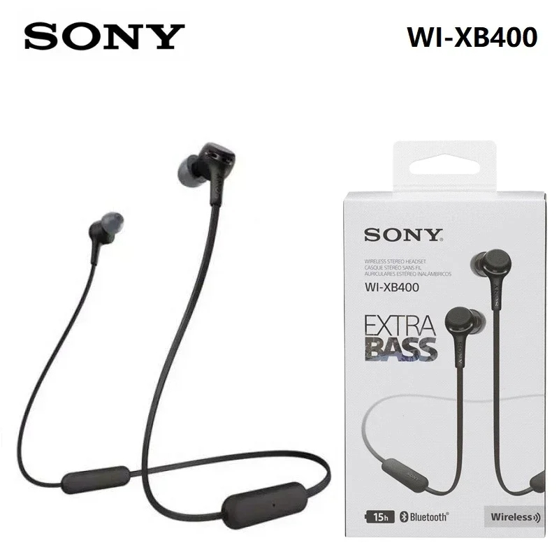 Sony WI-XB400 หูฟังอินเอียร์เบสพิเศษไร้สายพร้อมไมโครโฟนสําหรับโทรศัพท์ Sony