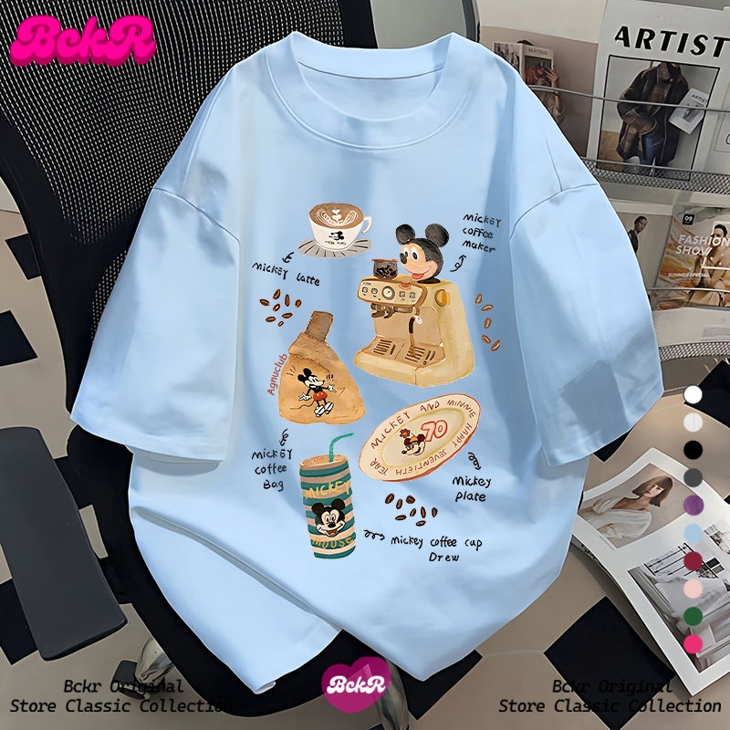 【จัดส่งตลอด 24 ชั่วโมง】 BCKR ลายหนูกาแฟ ชุดหน้าร้อน เสื้อผญ เสื้อ oversize คอกลม เสื่อยืดYG2727 ราคา ถูกที่สุด ดีลบีเคเค แกลเลอรีภาพที่ 3
