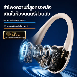 Philips TAQ4320 หูฟังบลูทูธแบบเปิดหู ระบบกระดูกกะโหลก แบบหนีบหู พร้อมระบบลดเสียงรบกวน สำหรับออกกำลังกายและกีฬาอาชีพ [มีการ์ดความจำในตัว 8GB]