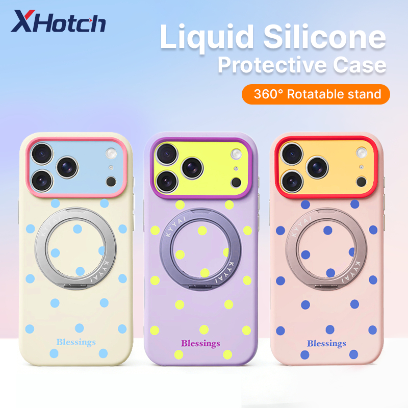 XHotch Wave Point Seriesซิลิโคนเคสโทรศัพท์แม่เหล็กสําหรับiPhone 17 16 15 14 Pro Maxปุ่มกล้องป้องกันนุ่มและสบายเปลือกป้องกันลายนิ้วมือ