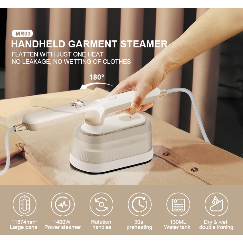 HG Handheld Iron Travel Iron เตารีดไอน้ําแบบพกพาในครัวเรือน Travel แห้งและเปียก MR03