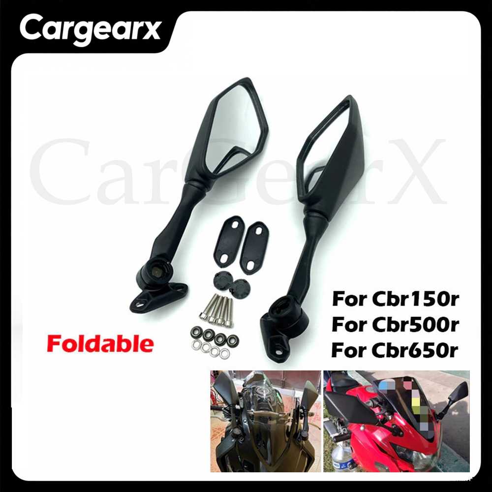 สําหรับ Honda Cbr150r Cbr500r Cbr650r Cbr 150r 500r 650r กระจกมองหลังแบบพับได้ 2 ชิ้น