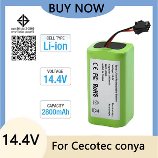 18650 14.4V (เหมาะสําหรับ 14.8V)2800mAh/6800mAh เปลี่ยนแบตเตอรี่สําหรับ Deebot N79S, N79, DN622, Robovac 11, 11S, 11S Max