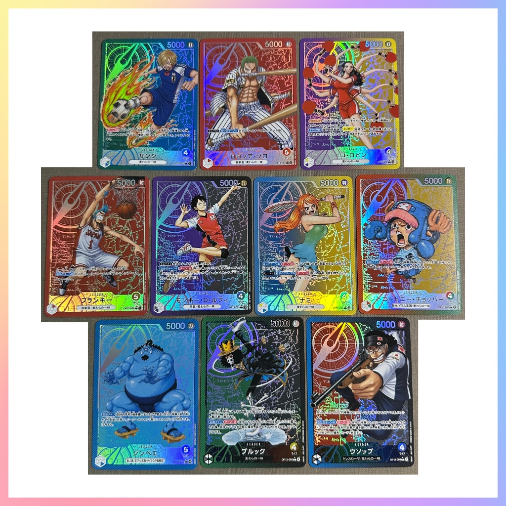 10 ชิ้น/เซ็ต 海王 Kad อะนิเมะ ONE PIECE TCG ผู้นํากีฬา Parallel ชุด Langkap 10 Kad Luffy Zoro Sanji Nami การ์ดสะสม
