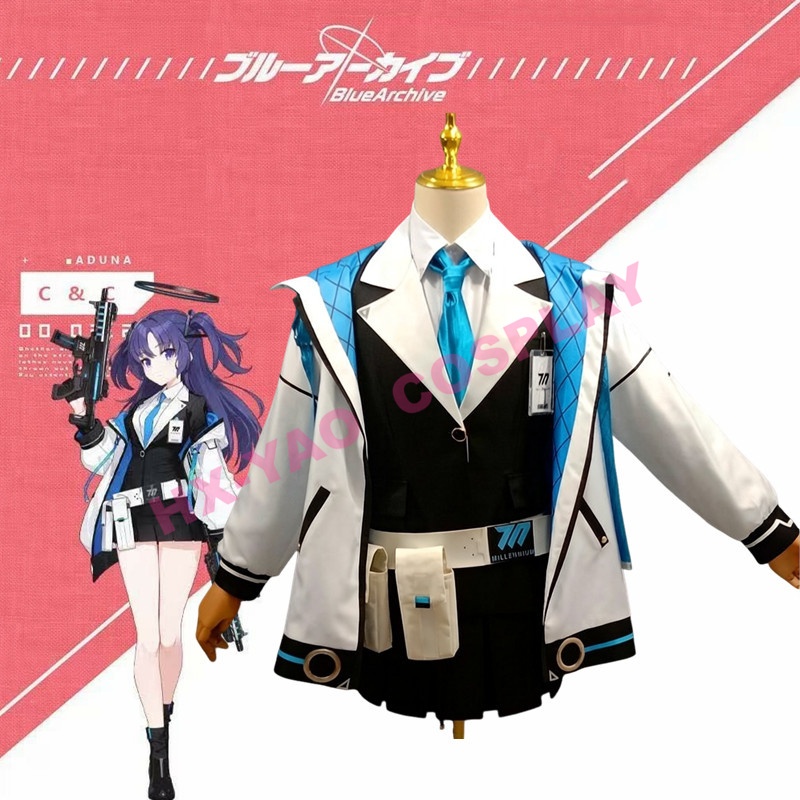 【HX-YAO】Hayase Yūka เครื่องแต่งกายคอสเพลย์ Blue Archive Hayase Yuuka เครื่องแต่งกายเกมคอสเพลย์