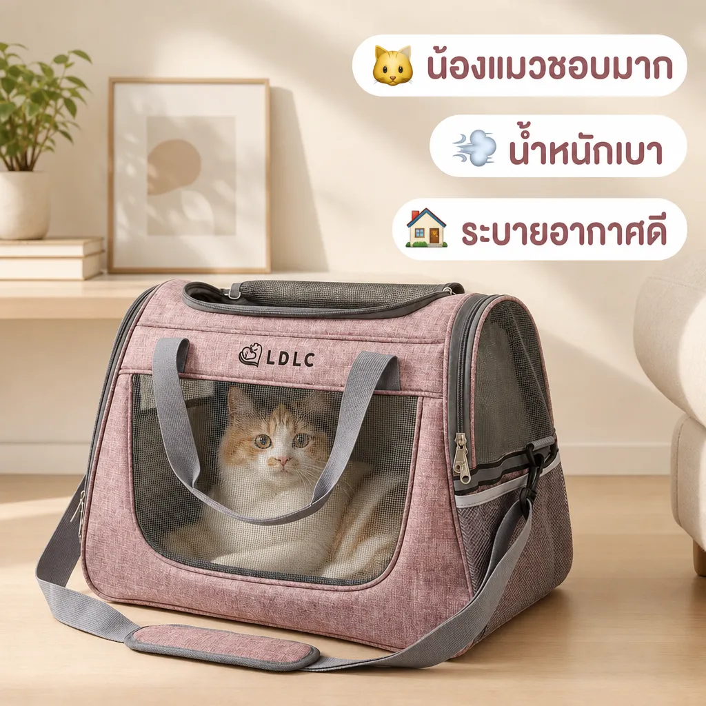 จัดส่งจากท้องถิ่น🚚กระเป๋าแมว กระเป๋าสะพายสัตว์เลี้ยง ใส่แมว พกพาสะดวก เนื้อผ้าทนทานต่อการสึกหรอ ระบายอากาศได้ดี เหมาะสำหรับสัตว์เลี้ยงน้ำหนักต่ำกว่า 5 กก