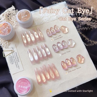 XEIJAYI - Warm-toned cat-eye gel nail polish, เงางามยาวนาน เหมาะสำหรับงาน DIY