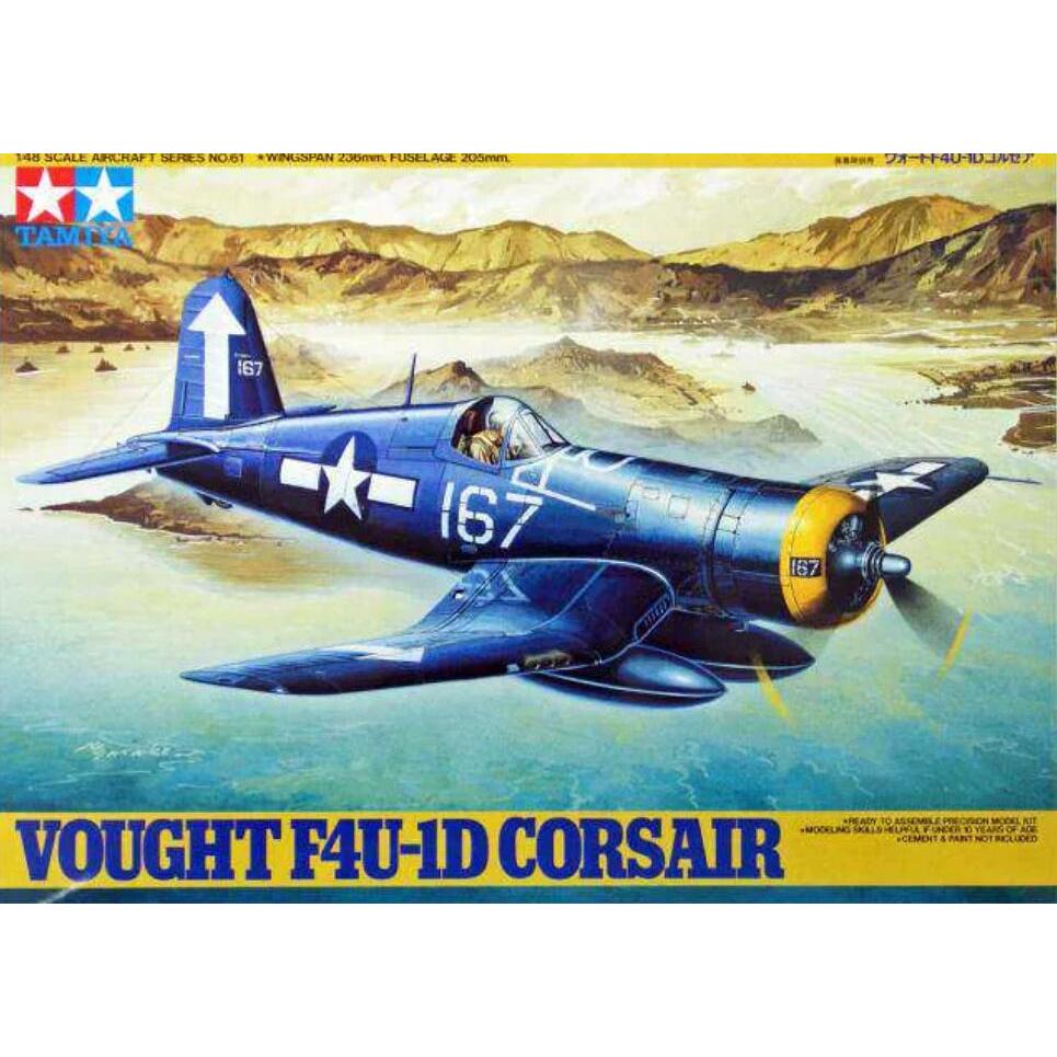 Tamiya 61061 1/48 Scale Aircraft Model Kit USNavy Vych F4U-1D Corsair Mk IV