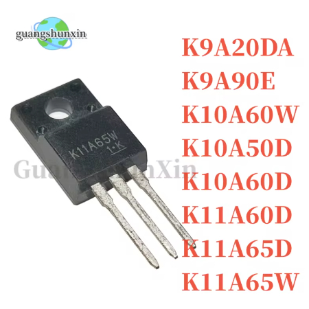5PCS T K9A20DA K9A90E K10A60W K10A50D K10A60D K11A60D K11A65D K11A65W TO-220F MOSFET ยี่ห้อ-ใหม่เดิม