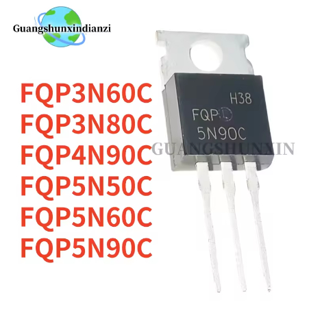 5PCS ใหม่ FQP5N50C TO-220 5N50 FQP3N80C 3N80 FQP5N90C 5N90 FQP5N60C 5N60 FQP4N90C 3N60C ทรานซิสเตอร์