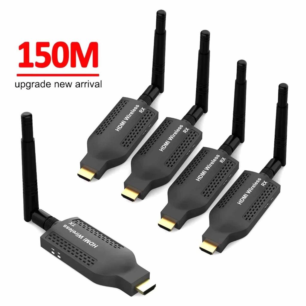 ⭐⭐⭐150M Wireless HDMI Video Transmitter Receiver HDMI Extender TV Stick Share Display Adapter สําหรับกล้องแล็ปท็อป PC To TV โปรเจคเตอร์
