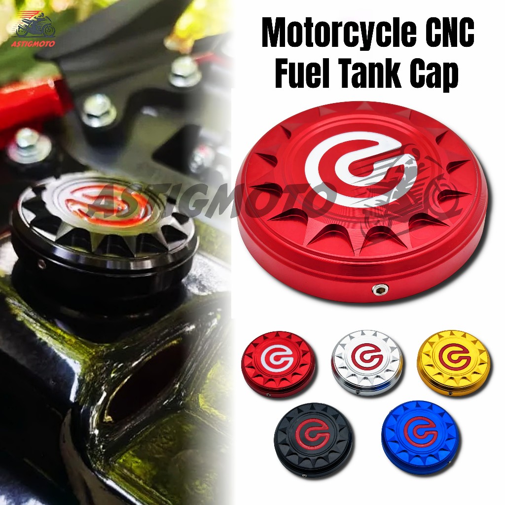 1 ชิ้นสําหรับ Honda Click Vario 125/150 Beat Fi Wave Universal รถจักรยานยนต์ CNC อลูมิเนียมการใช้ถังฝาครอบคุณภาพสูงแก๊สฝาครอบ