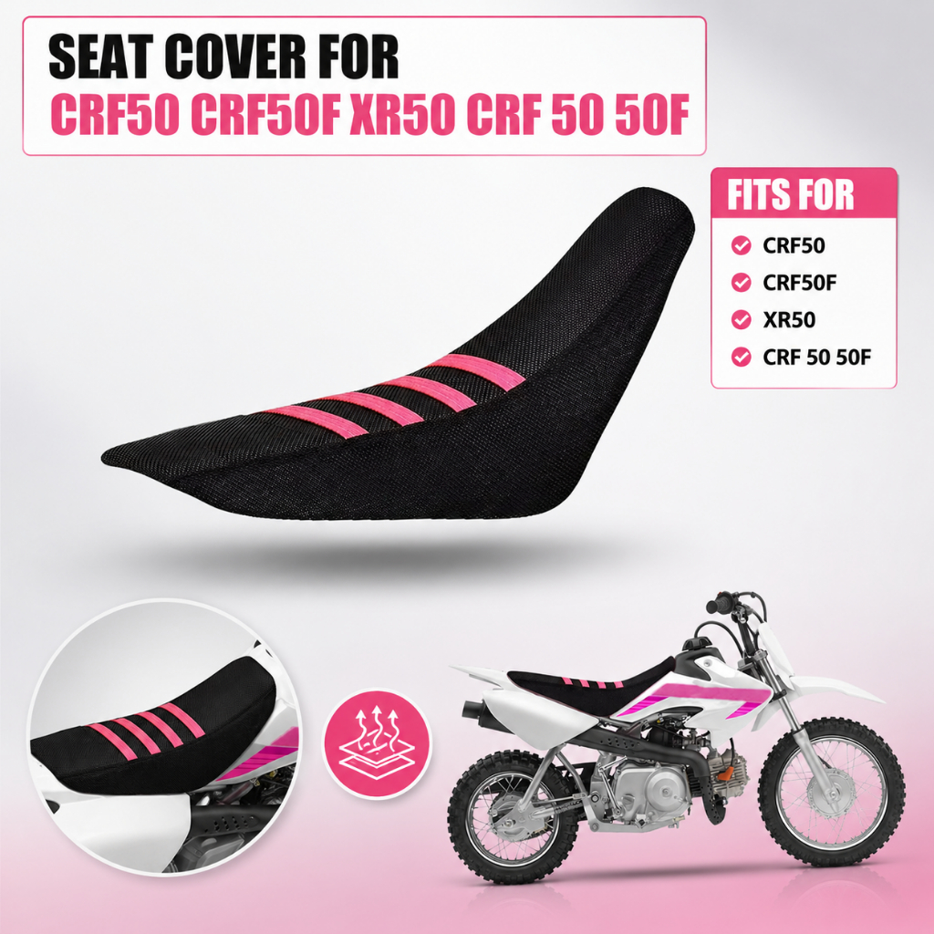 เบาะนั่งรถวิบากแบบร่องกันลื่น สีชมพู สำหรับ CRF50 CRF50F XR50 CRF 50 50F