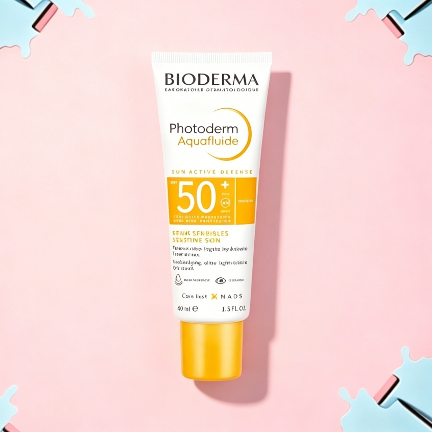 Bioderma Photoderm Aquafluide SPF50+ Sunscreen 40ml, Lightweight Matte สําหรับผิวแพ้ง่าย