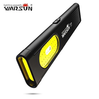 Warsun T7 Slim Flashlight Rechargeable Super Bright Waterproof with Side Light Clip