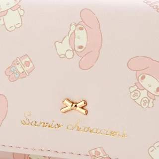 Sanrio HelloKitty mymelody Kuromi Pompom Purin PU ผู้หญิงกระเป๋าสตางค์สั้นซิปหัวเข็มขัดการ์ตูนบุคลิกภาพกระเป๋า