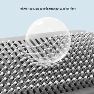 แปรงขนแมว หวีเข็มหมุดมนไม่เจ็บผิว แปรงนวดสุนัขมีปุ่มกดดันขนออก ทำความสะอาดในคลิกเดียว ล้างน้ำได้ 3สี