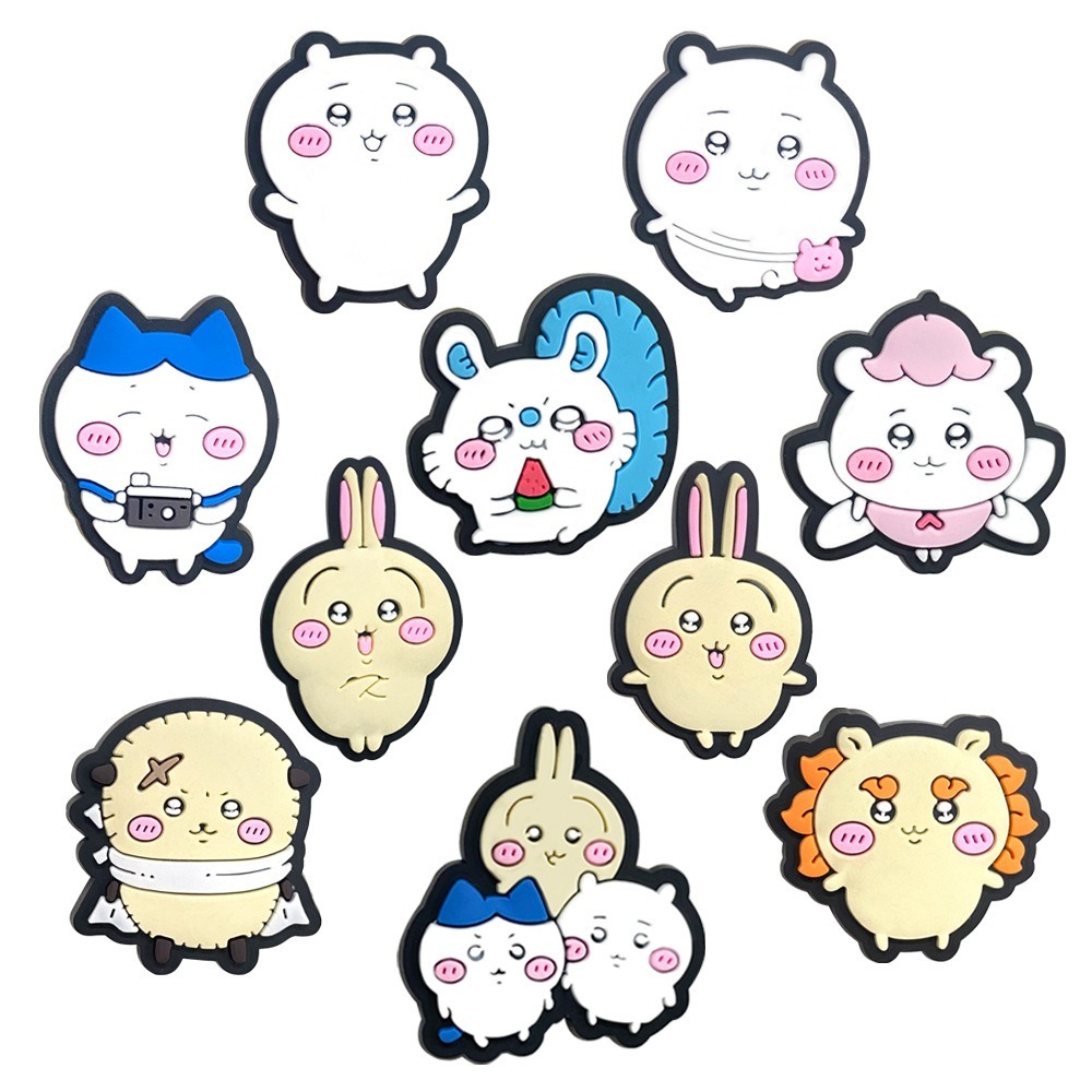 1pcs อะนิเมะ หนูแฮมสเตอร์ charms PVC อุปกรณ์เสริม ตกแต่ง DIY ที่ถอดออกได้ รองเท้าแตะ หัวเข็มขัด เด็ก X-mas ของขวัญ
